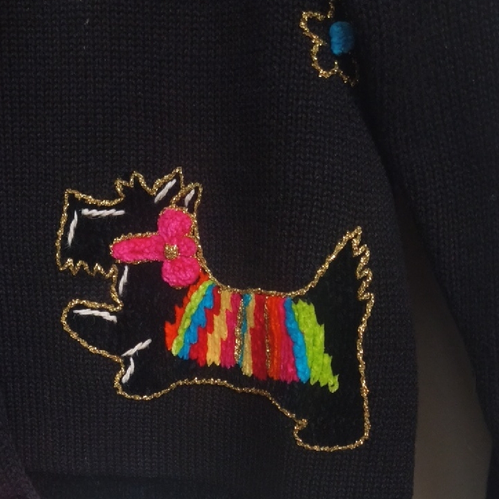 Berek Black Cardigan with Colorful Embroidery - Picture 3 of 7